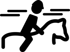 Jockey And Horse In Competition Laser Cut Svg File, Free Vectors File